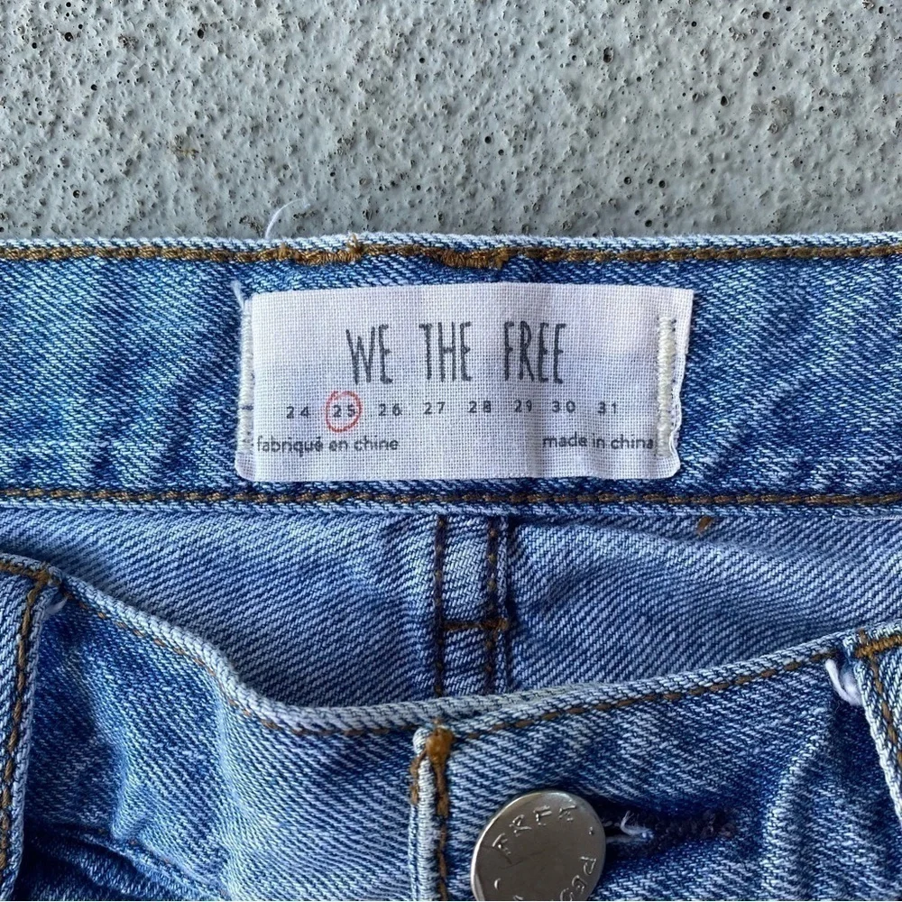 Free People We The Free Denim Distressed Shorts 25